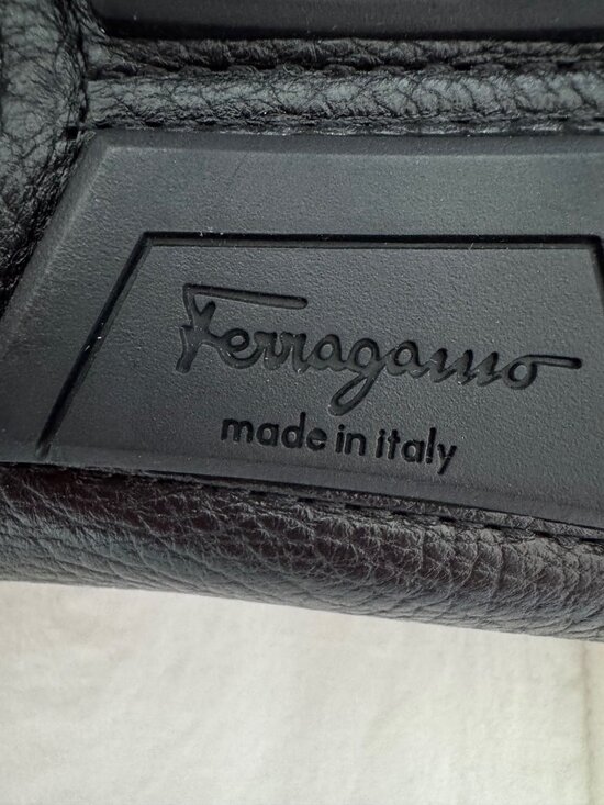 Ferragamo Men\'s Black Driving Moccasin Shoes - Size 11.5EE main image 5